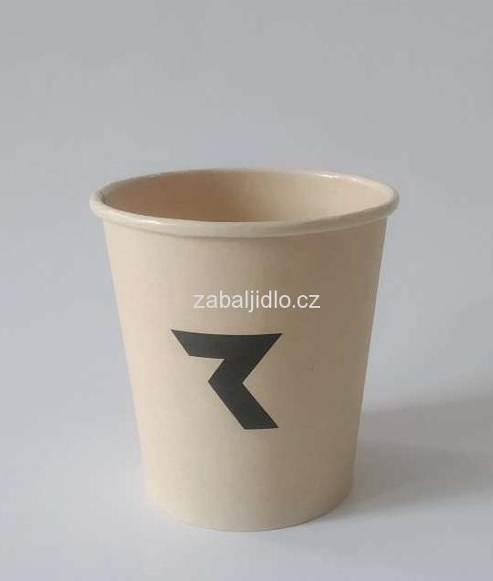 100/120ml Papírový kelímek na kávu jednovrstvý KLASIK BIO / PLA
