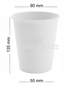 400ml/ 18oz Papírový kelímek na kávu jednovrstvý KLASIK 