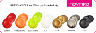 Víčko na 200/250 ml kelímek - Barevné